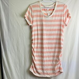 Stitch Fit Market & Spruce Maternity Pink and White Striped Tunic